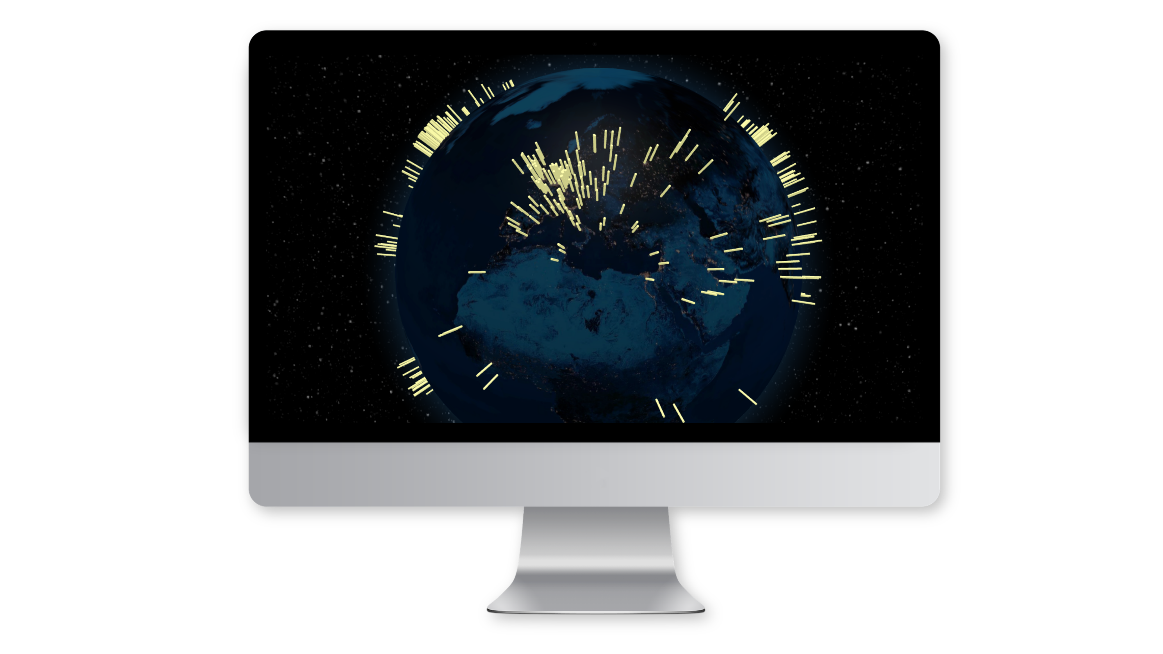 Tickwall global access visualization on desktop